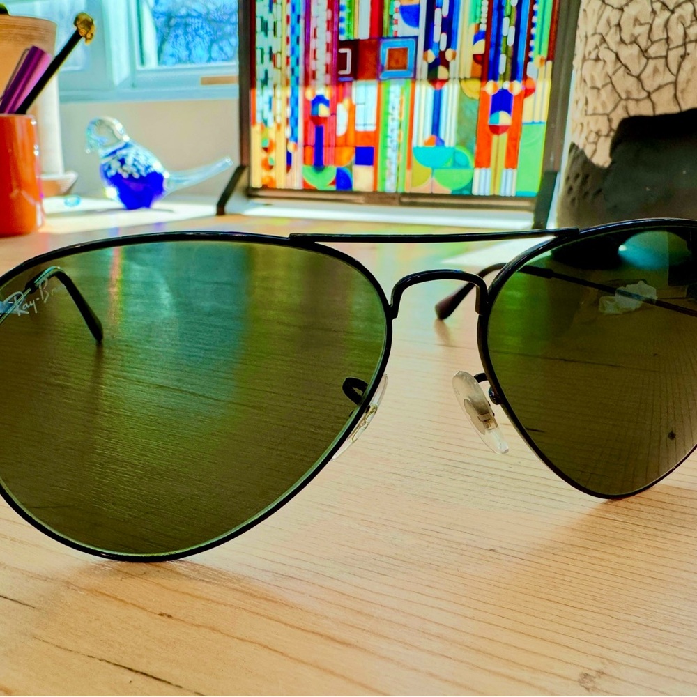 Ray-Ban Classic Black Aviator Metal Sunglasses 3025 135 53 14 unisex